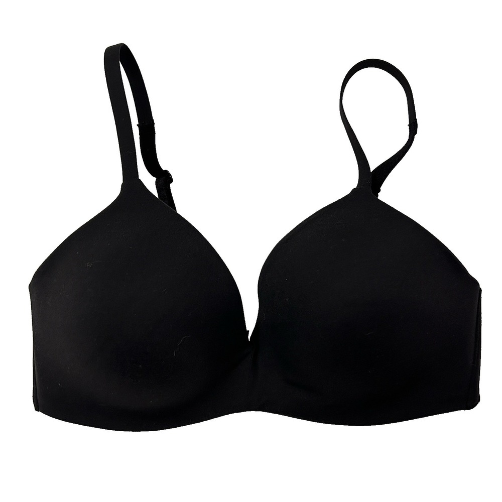 Wacoal Bra Size 34C #852189 Black How Perfect No-Wire Contour Soft Cup